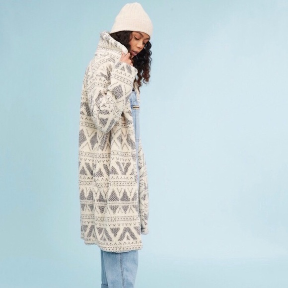 ☁️BILLABONG MONTREAL LONG LINE SHERPA JACKET☁️ - Picture 8 of 13
